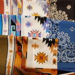 Vintage bandanas, tribal